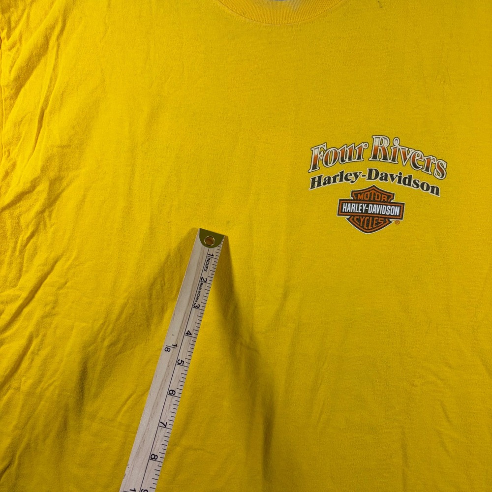 Harley-Davidson Four Rivers Paducah KY Riverboat Graphic T-Shirt Yellow Mens XL - Picture 5 of 8